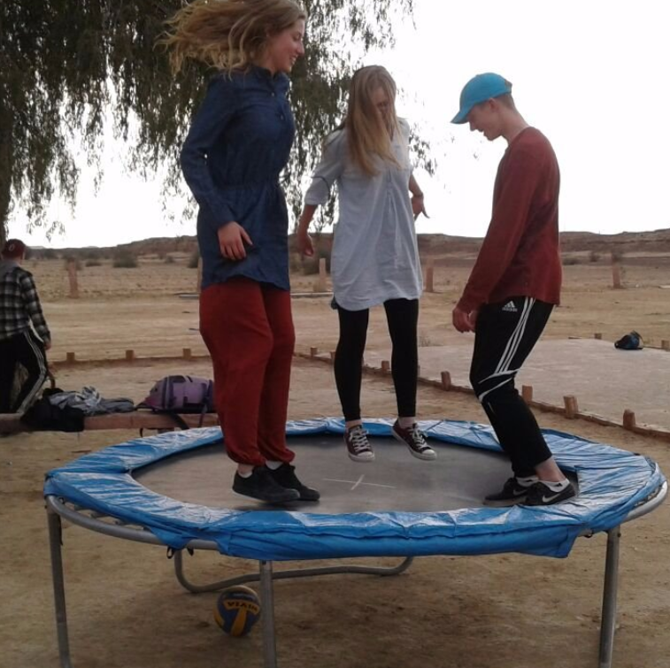 trampoline Savi Desert camp Jaisalmer
